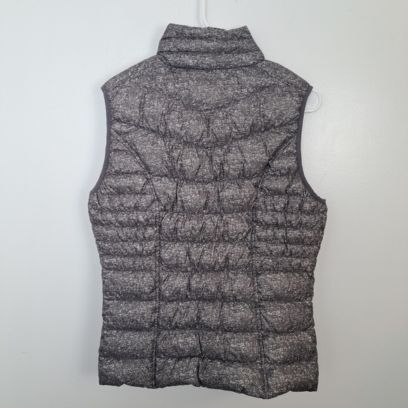 Blanc Noir Grey Down Filled Full Zip Transitional Packable Puffer Vest Coat Sz S - Picture 3 of 8